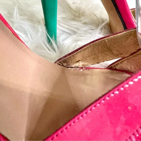 STUART WEITZMAN Patent Leather Platform Sandals, 6.5 - Picture 9 of 15